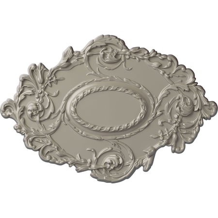 Kinsley Flowing Leaf Ceiling Medallion, Hand-Painted Pearl White, 30 3/8"W x 20 3/4"H x 1"P